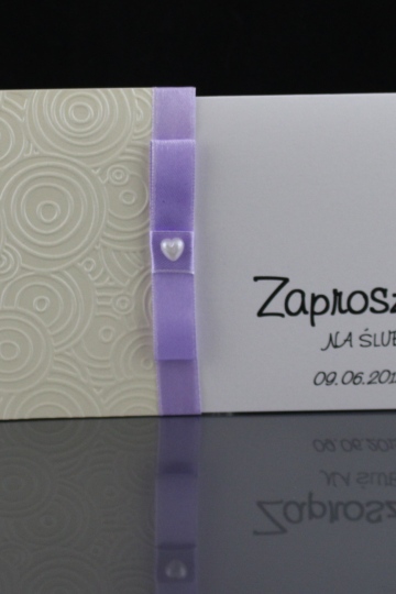 Zaproszenie Ślubne nr 17 - papier zwykły 4,19zł; papier metalizowany 5,19zł