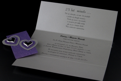 Zaproszenie na Srebrne Wesele ZSW IV