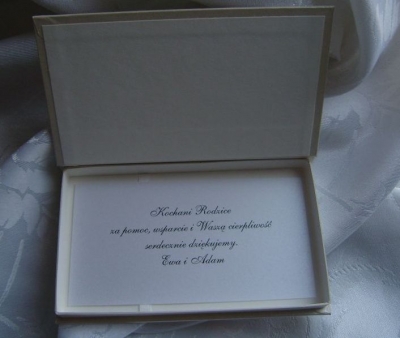 Podziękowanie dla rodziców PP4