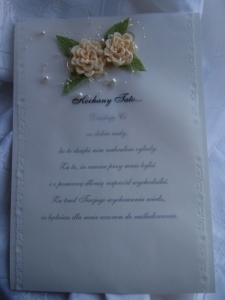 Podziękowanie dla taty PDT I