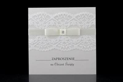 Zaproszenie na Chrzest Koronka ZCH XI