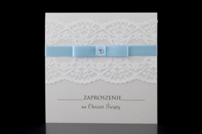 Zaproszenie na Chrzest Koronka ZCH XI