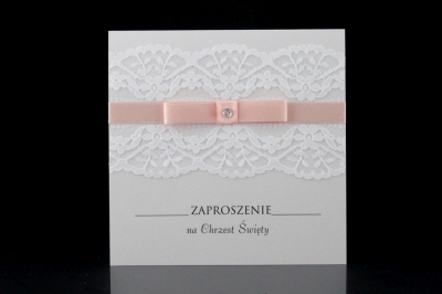 Zaproszenie na Chrzest Koronka ZCH XI