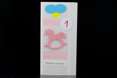 Kartki z okazji pierwszych urodzin "Roczek" - kartka DL - 10 szt