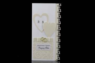 Kartki z okazji Rocznicy Ślubu z ruchomą cyfrą - kartka DL - 10 szt