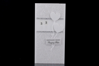 Kartki z okazji Rocznicy Ślubu z ruchomą cyfrą - kartka DL - 10 szt