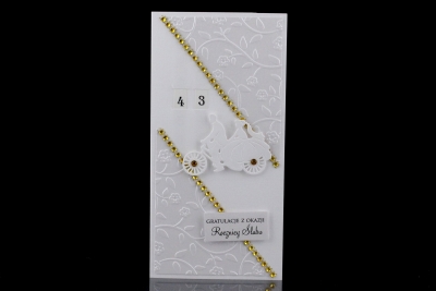 Kartki z okazji Rocznicy Ślubu z ruchomą cyfrą - kartka DL - 10 szt