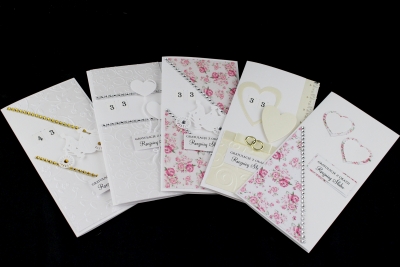 Kartki z okazji Rocznicy Ślubu z ruchomą cyfrą - kartka DL - 10 szt