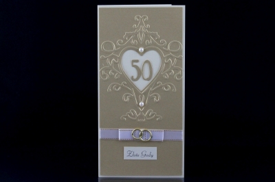 Kartki z okazji Złotych Godów - kartka DL - 10 szt