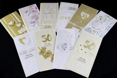 Kartki z okazji Złotych Godów - kartka DL - 10 szt