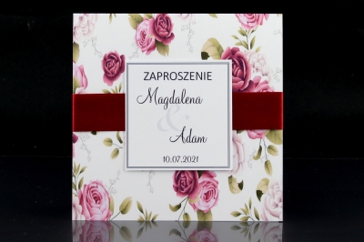 Kwiatowe Zaproszenie Ślubne ZSK VII
