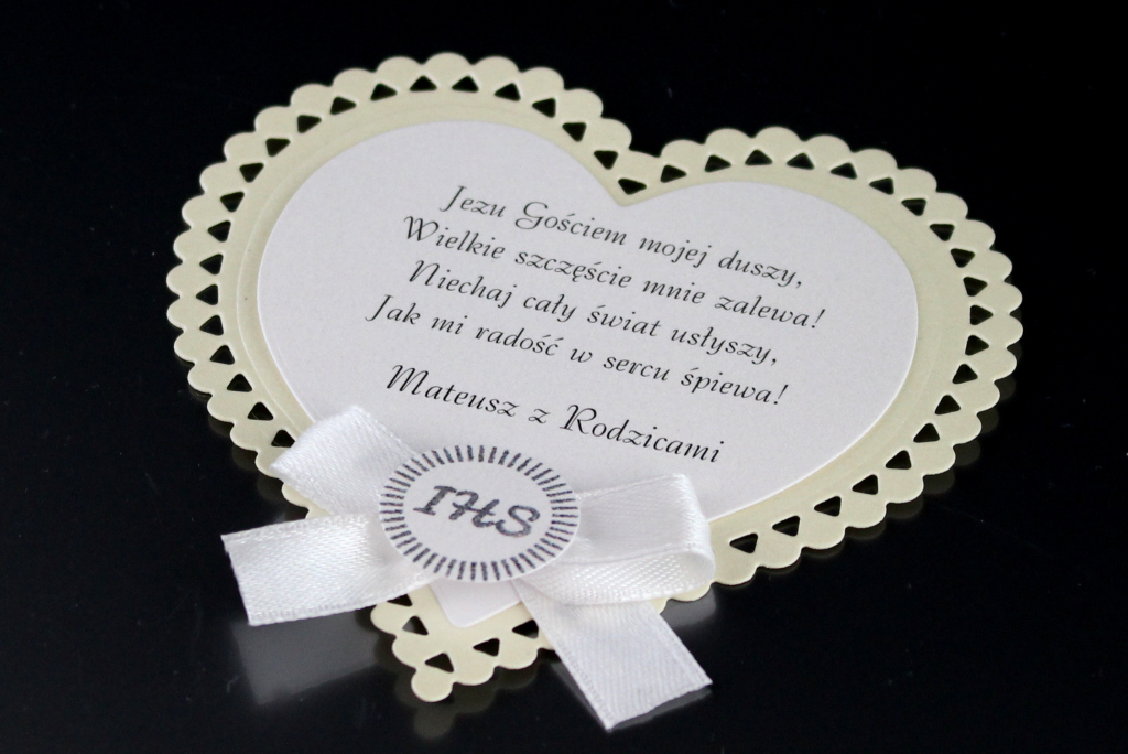 Etykieta na ciasto komunijne - wersja KNKKS I