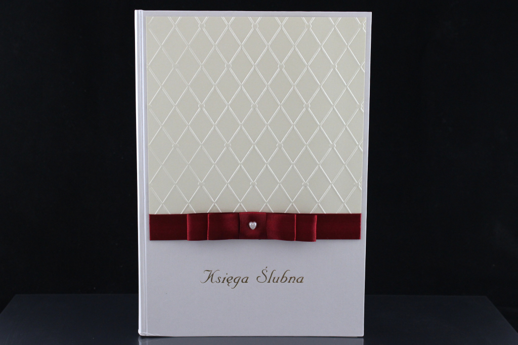 Księga Gości weselnych A4 z tłoczeniem w karo