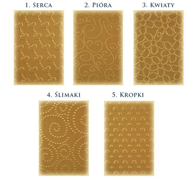 Rodzaje tłoczeń do podziękowania dla rodziców