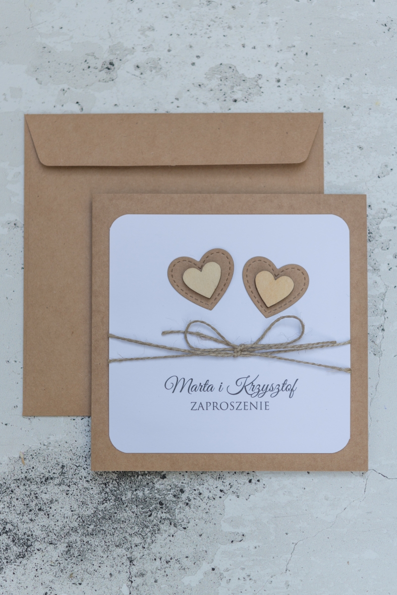 Kolekcja ślubna - zaproszenie ślubne z papieru EKO