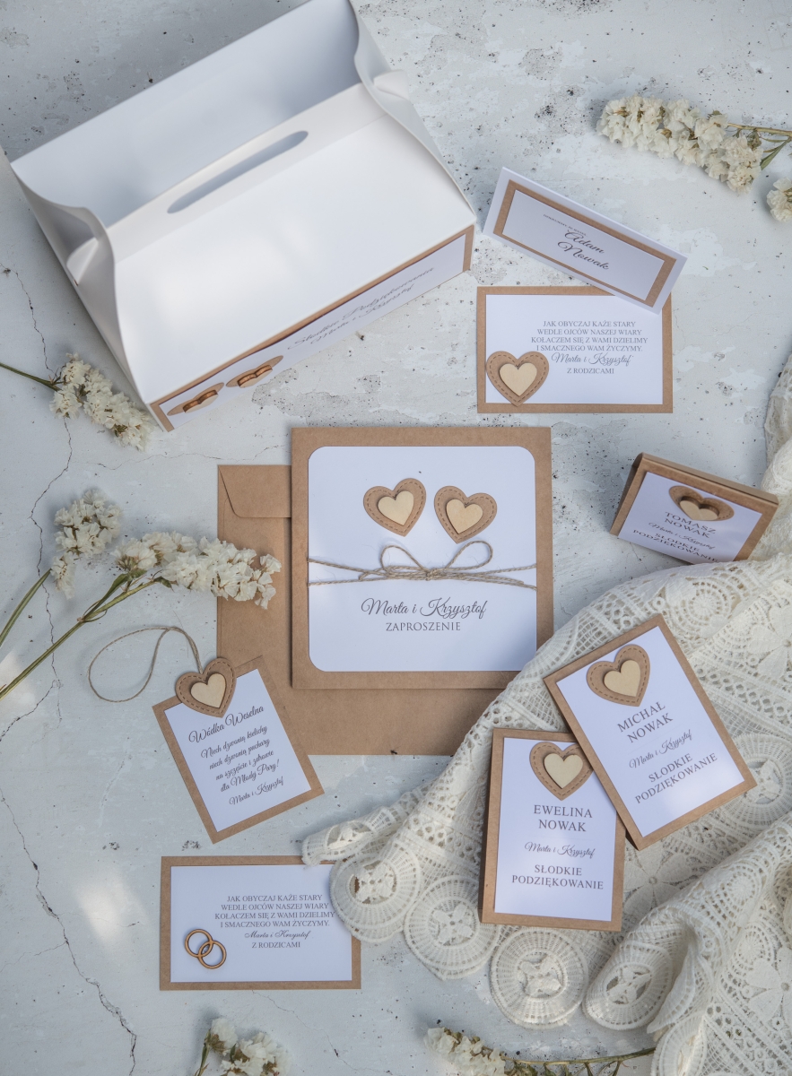 Kolekcja ślubna - zestaw z papieru EKO
