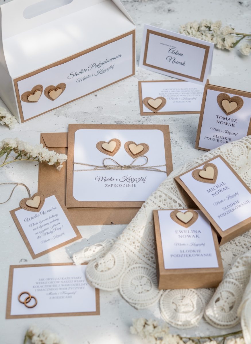 Kolekcja ślubna - zestaw z papieru EKO