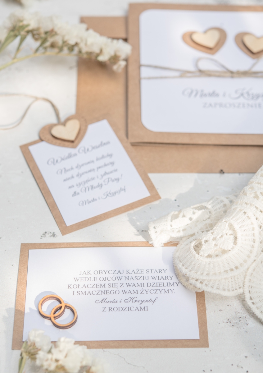 Kolekcja ślubna - zestaw z papieru EKO