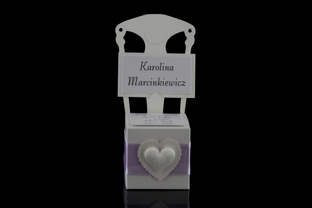 Winietka ślubna w formie krzesełka - wzór III