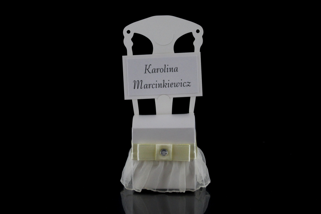 Winietka ślubna w formie krzesełka - wzór V