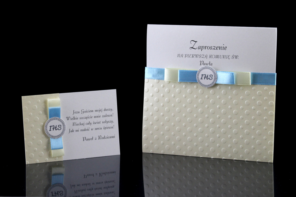 Zaproszenia Komunijne wzór ZKK IV - zbliżenie